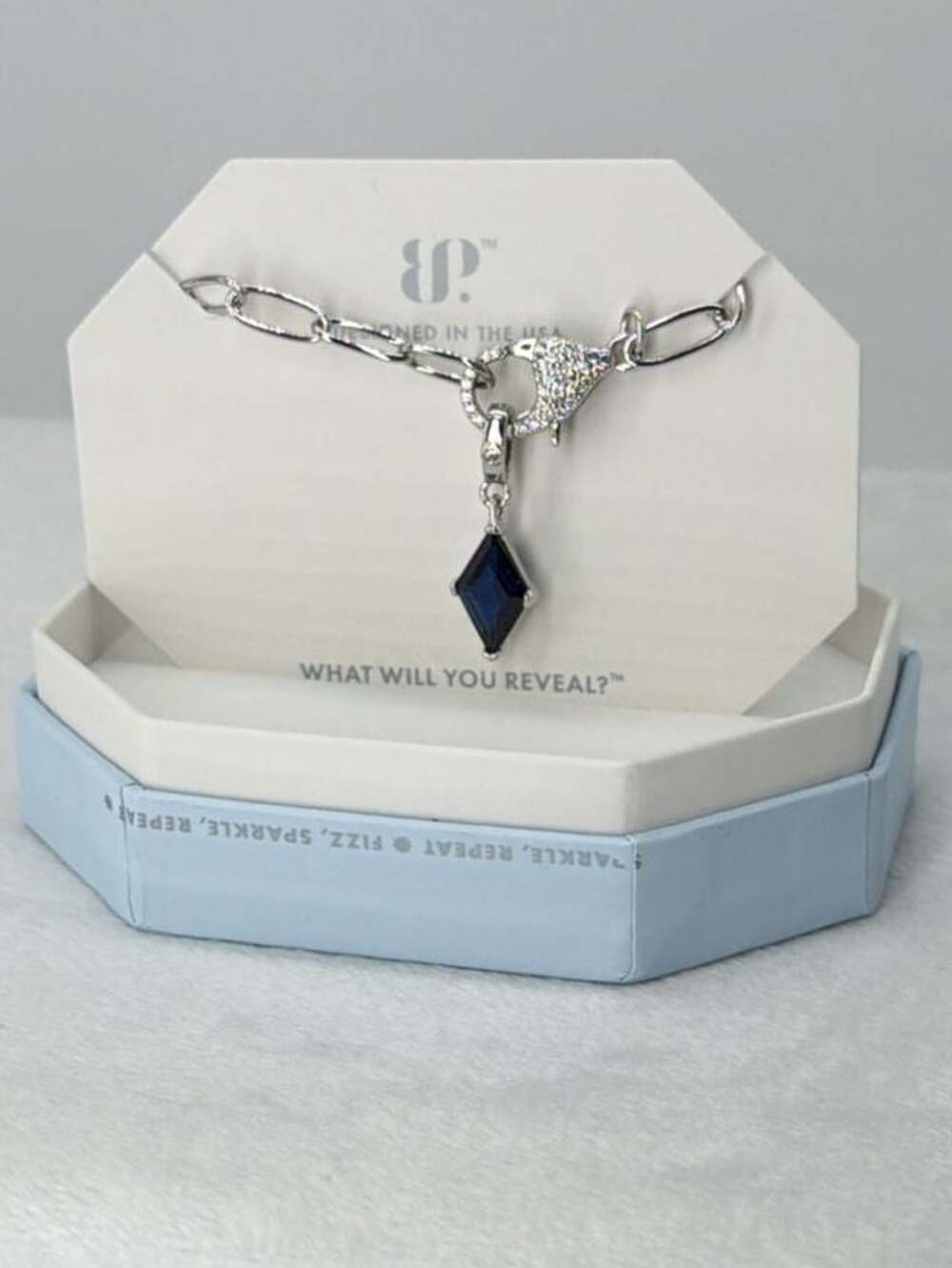 Bomb Party Starlight Wonder Created Sapphire Spinel on Rhodium Bringback